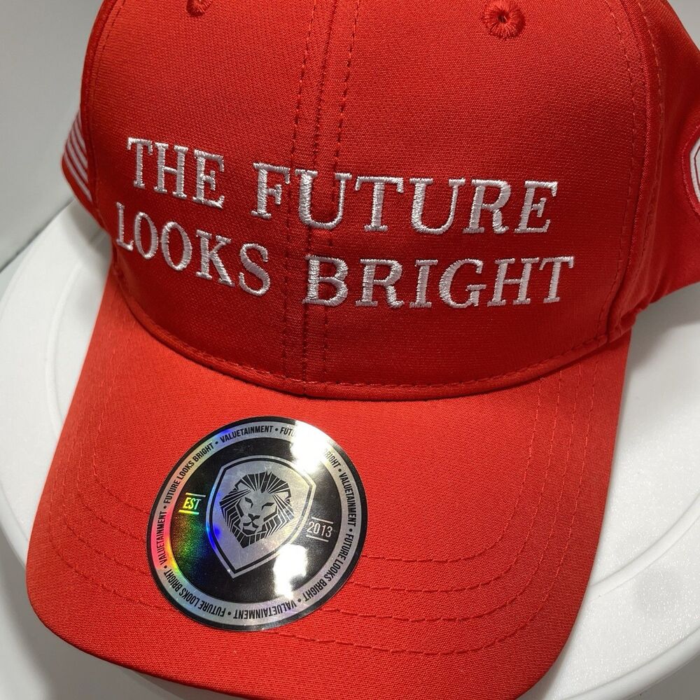 Lot of 2 Valuetainment "The Future Looks Bright" White Election Snapback Hat - Picture 8 of 15